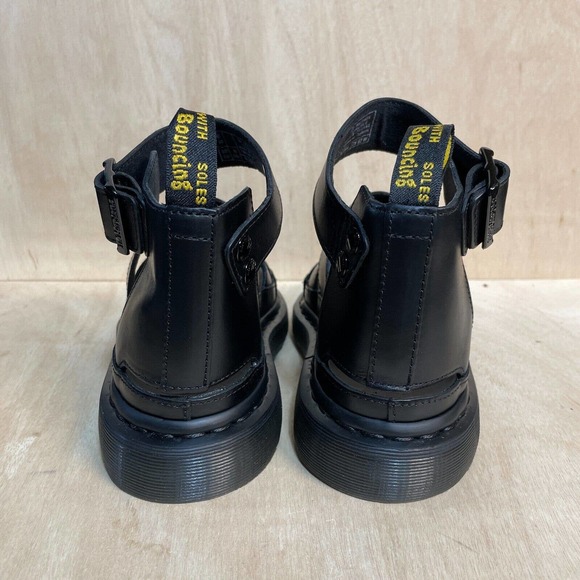 Dr Martens Sandals Womens Clarissa II Black Leather Punk Strappy Ankle Strap - Picture 4 of 9
